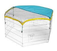 Parque, galvanizado, 6 rejas de 56,5 x 56,5 cm, con puerta y red
