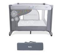 Parque Infantil Bebé 93x93 cm - Corralito Plegable con Base Acolchada + Puerta Frontal y Ruedas | Diseño Robusto y Bolsa de Transporte Parque Cuadrado Asalvo (Diente de León)