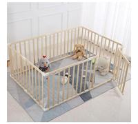 Parque Infantil Bebe De Madera, Corralito para Bebés Grande, Corralito Centro De Actividades para Niños, Patio De Juegos De Segurida, Parque para Bebés Plegable/portátil,110x110cm