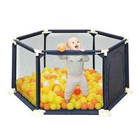 Parque Infantil Bebé Portátil Valla Grande Para Juegos Para Bebés, Con Malla Transpirable - Para Interiores Y Exteriores (6 Paneles)
