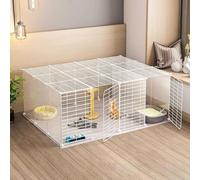 Parque infantil con jaula for gatos, jaulas for gatos, recinto interior for gatos, jaulas for gatos desmontables de metal, perreras for perros pequeños, cerca de patio portátil, for animales pequeños,