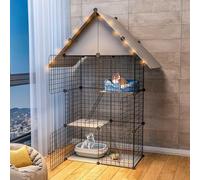 Parque Infantil con Jaula para gatos, jaulas para gatos, jaulas para Hurones Grandes para Interiores, jaulas para Perros pequeños, recinto para Exteriores para gatos, perreras de Alambre de