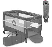 Parque Infantil/Cuna de Viaje Plegable Lionelo Stefi Plus 2 Niveles 0-3 Años Gris Blanco