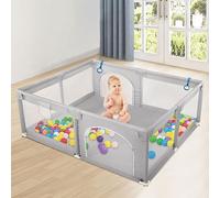 Parque infantil de tela Oxford, parque de juegos para bebés, cerca de bebe, pequeño parque infantil para el apartamento con puerta con cremallera (E-150 x 200 cm)