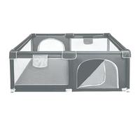 Parque infantil desmontable lavable con 50 bolas de plástico para niños, gran parque, adecuado para interiores exteriores con rejilla protectora (180 x 120 x 66 cm)