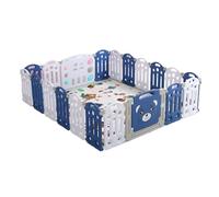 Parque Infantil para Bebés Centro de Actividades para Bebés Parque de Juego Valla Pequeños Plegable Grande para Actividades Interior y Exterior para Niños con Espuma Anticolisión (18+2)