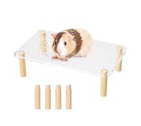 Parque Infantil para Hámsteres | Soporte Ajustable Y Extraíble para Jaula De Hámster - Accesorios para Estante Escalera Bebedero Agua Y Comida para Mascotas