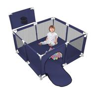 Parque infantil, Parque infantil, lavable, tejido Oxford, centro de actividades de parque infantil, estable y transpirable, 126 x 126 x 66 cm, 50 bolas + 4 ventosas, marina