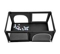 Parque Infantil XXL - Parque Infantil Bebe, 50 bolas oceánicas, Corral Bebe con Puertas, Parque Infantil de Tela Oxford, Para Centro de Actividades Para Niños Pequeños-180 * 120 * 66 cm-negro