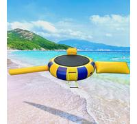 Parque inflable de trampolín acuático con tobogán, tubo y almohada de buceo para actividades divertidas de natación y salto para todas las edades