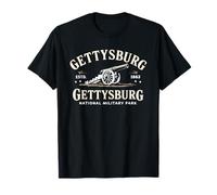 Parque Militar Nacional Gettysburg ESTD 1863 Historia del cañón Camiseta