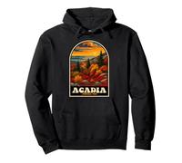 Parque Nacional Acadia Follaje Otoño Maine Vista Escénica Sudadera con Capucha