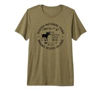 Parque Nacional AcadiaMaine USA Monte Desert Island Souvenir Camiseta Premium