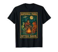 Parque Nacional After Dark Alien Bigfoot Bear Camping Camiseta