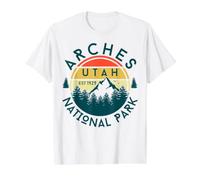 Parque Nacional Arches Camiseta gráfica económica, Hombre, Blanco, M