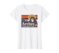 Parque Nacional Arches Camiseta gráfica económica, Mujer, Blanco, L