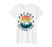 Parque Nacional Arches Camiseta gráfica económica, Mujer, Blanco, S