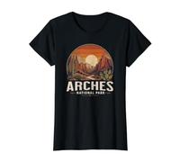Parque Nacional Arches Camiseta gráfica económica, Mujer, Negro, XL