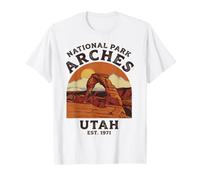 Parque Nacional Arches Utah EST 1971 Vintage Delicate Arch Sun Camiseta