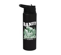 Parque Nacional Banff Alberta Retroceso Retro Al Aire Libre Canadá Stainless Steel Insulated Water Bottle