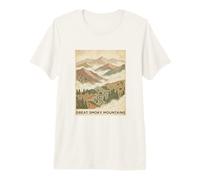 Parque Nacional de Las Grandes Montañas Humeantes - Estilo de Mapa Vintage Camiseta Premium