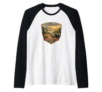 Parque Nacional de Las Grandes Montañas Humeantes Tennessee Carolina del Norte Camiseta Manga Raglan