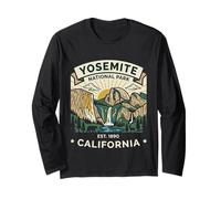 Parque Nacional de Yosemite Diseño Retro Vintage Manga Larga