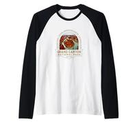Parque Nacional del Gran Cañón Arizona USA Rutas de Senderismo Retro Camiseta Manga Raglan