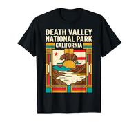 Parque Nacional del Valle de la Muerte, Bandera de California, Viajes Vintage de EE. UU. Camiseta