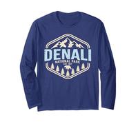 Parque Nacional Denali Montañas de Alaska | Senderismo Retro Manga Larga