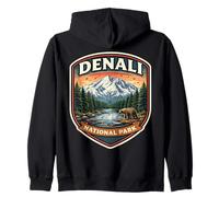 Parque Nacional Denali Souvenir Memorabilia Visitante Alaska Sudadera con Capucha