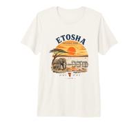Parque Nacional Etosha Namibia Safari Vida Animal Atardecer Camiseta Premium