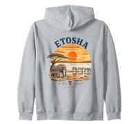 Parque Nacional Etosha Namibia Safari Vida Animal Atardecer Sudadera con Capucha