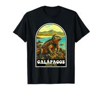 Parque Nacional Galápagos Iguana Vintage Art Camiseta