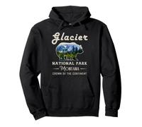 Parque Nacional Glaciar Montana Alce Senderismo Camping Souvenir Sudadera con Capucha