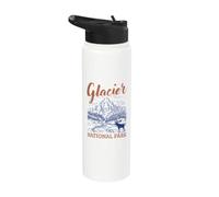 Parque Nacional Glaciar Montana PNW Naturaleza Amante Stainless Steel Insulated Water Bottle