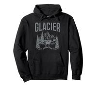 Parque Nacional Glaciar Montana PNW Naturaleza Amante Sudadera con Capucha