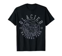 Parque Nacional Glaciar Montana PNW Naturaleza Amante Vintage Camiseta