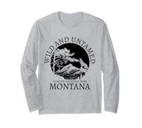 Parque Nacional Glaciar Montana PNW Naturaleza Amante Vintage Orgullo Manga Larga