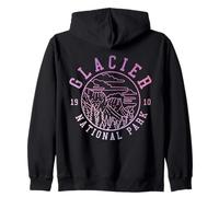 Parque Nacional Glaciar Montana PNW Naturaleza Vintage Sudadera con Capucha