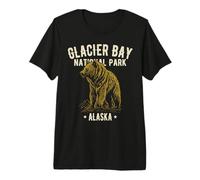 Parque Nacional Glacier Bay Alaska USA Bear Design Camiseta Premium