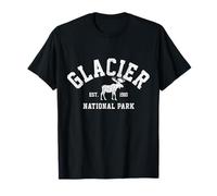 Parque Nacional Glacier Montana PNW Moose Vintage Camiseta