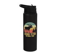Parque Nacional Grand Teton Alce Vacaciones Stainless Steel Insulated Water Bottle