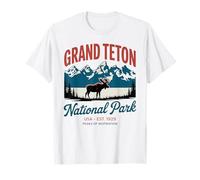 Parque Nacional Grand Teton Montaña Retro Camiseta