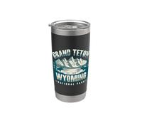 Parque Nacional Grand Teton Wyoming Est 1929 Retro Vintage Vaso térmico de acero inoxidable de doble pared