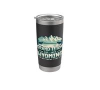 Parque Nacional Grand Teton Wyoming Est 1929 US Mountain Vaso térmico de acero inoxidable de doble pared