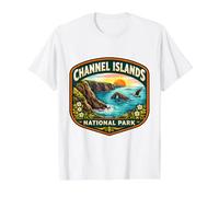 Parque Nacional Islas del Canal California Souvenir Visitante Camiseta gráfica económica, Hombre, Blanco, L