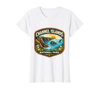 Parque Nacional Islas del Canal California Souvenir Visitante Camiseta gráfica económica, Mujer, Blanco, L