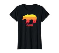 Parque Nacional Jasper Rainbow Bear Camiseta gráfica económica, Mujer, Negro, L