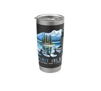 Parque Nacional Jasper: Silueta de oso Grizzly Isla Espírit Vaso térmico de acero inoxidable de doble pared